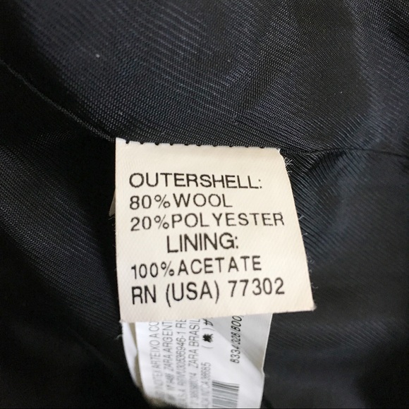 Zara Military Style Wool Bomber Jacket - Picture 3 of 4